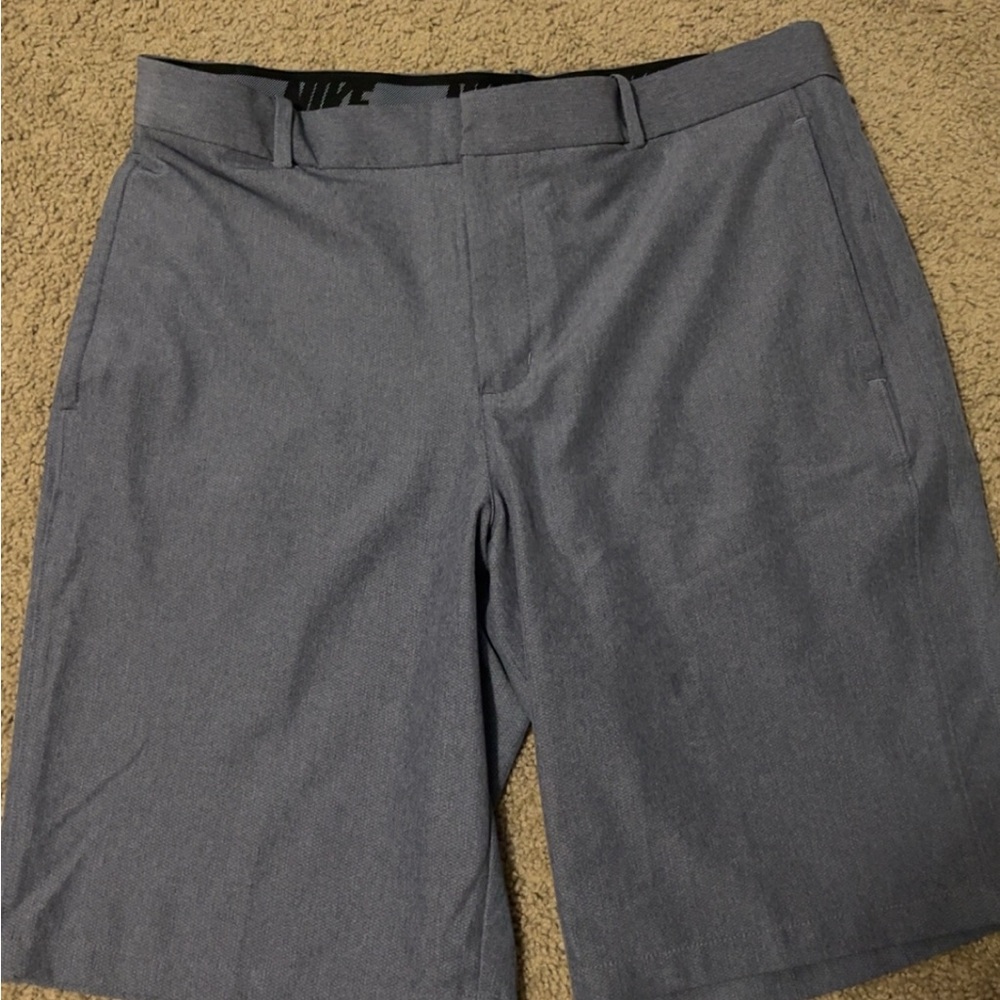 Nike Men's Charcoal Flat-Front Performance Shorts